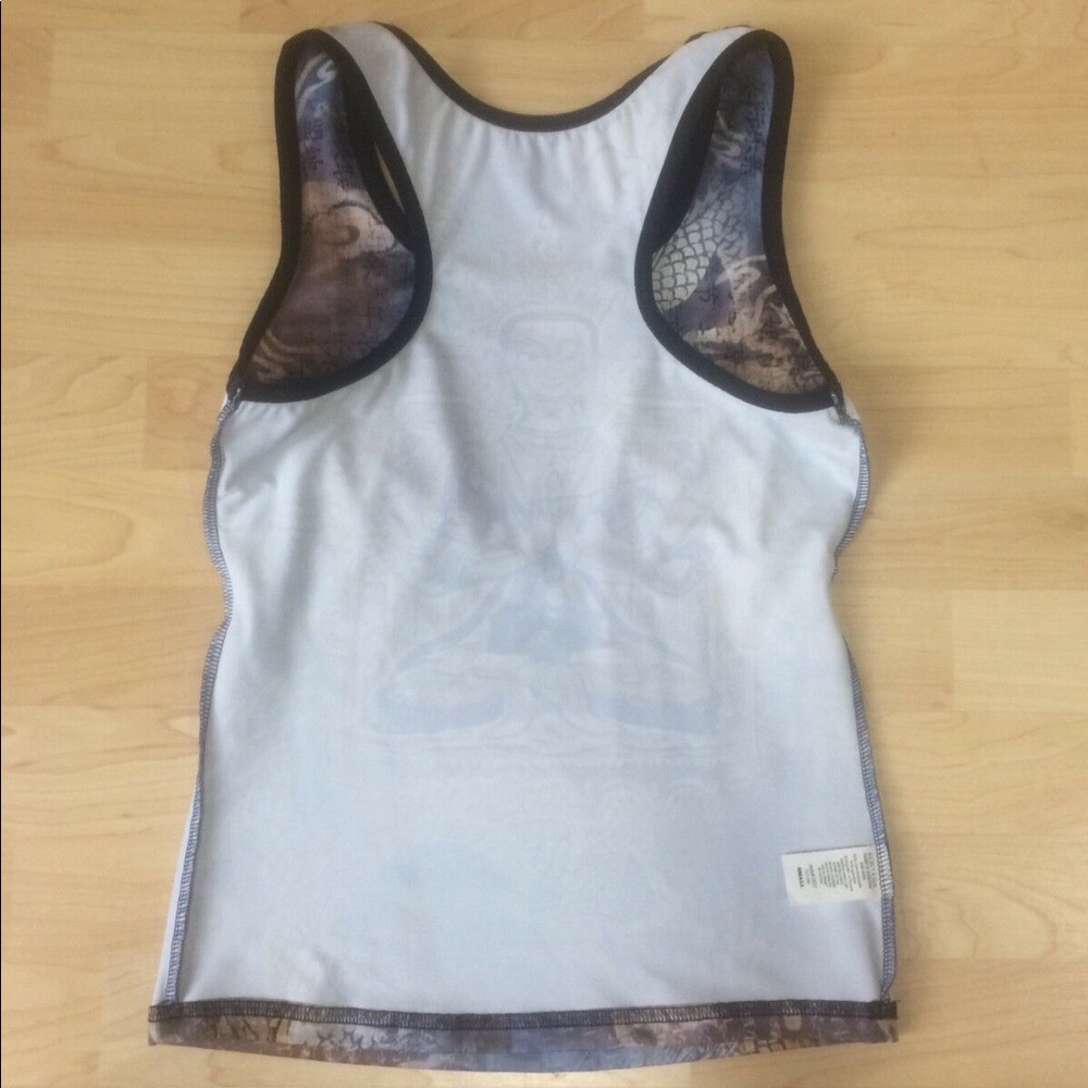 KOS USA Buddha Graphic Racerback Tank Top - Picture 3 of 7